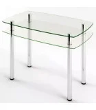 Glass dining table D-07-1 with tempered glass and chrome legs order